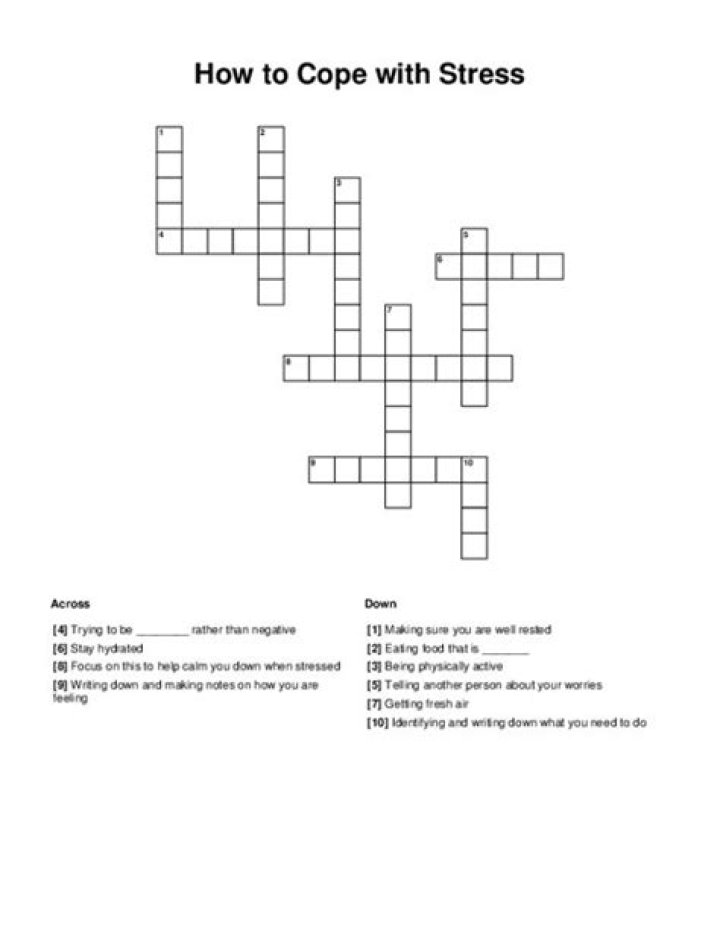 Eliminate Worry Crossword Puzzle Hint